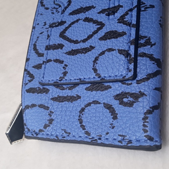 Reed Krakoff French Blue Viper small zippered wallet  (6 x 3 inches) - Picture 4 of 11